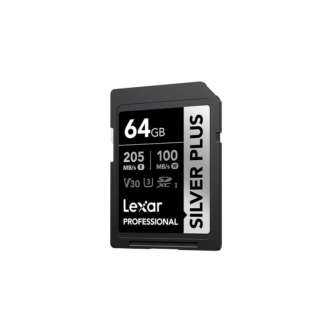Lexar 64GB Silver Plus SDXC 205/100 UHS-I - 1